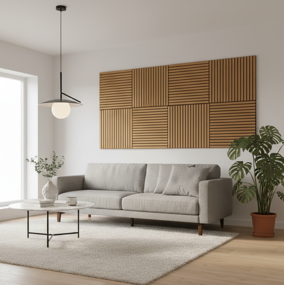 600MM SQUARE SLATTED WALL PANELS