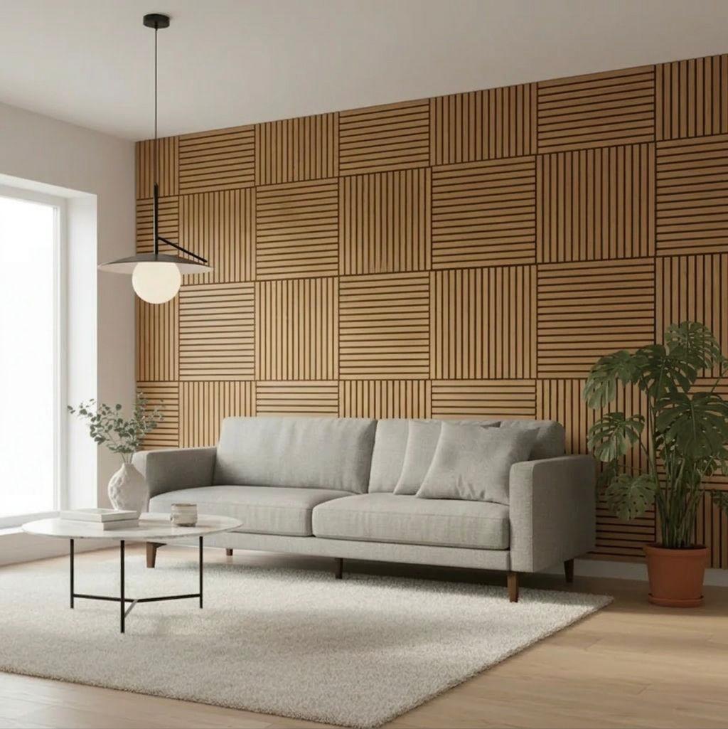 600MM SQUARE SLATTED WALL PANELS