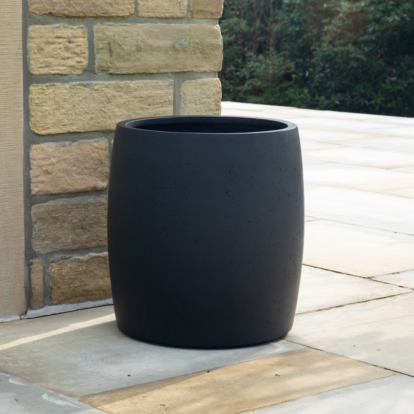 Artificial Buxus Ball Topiary Tree in Black Planter