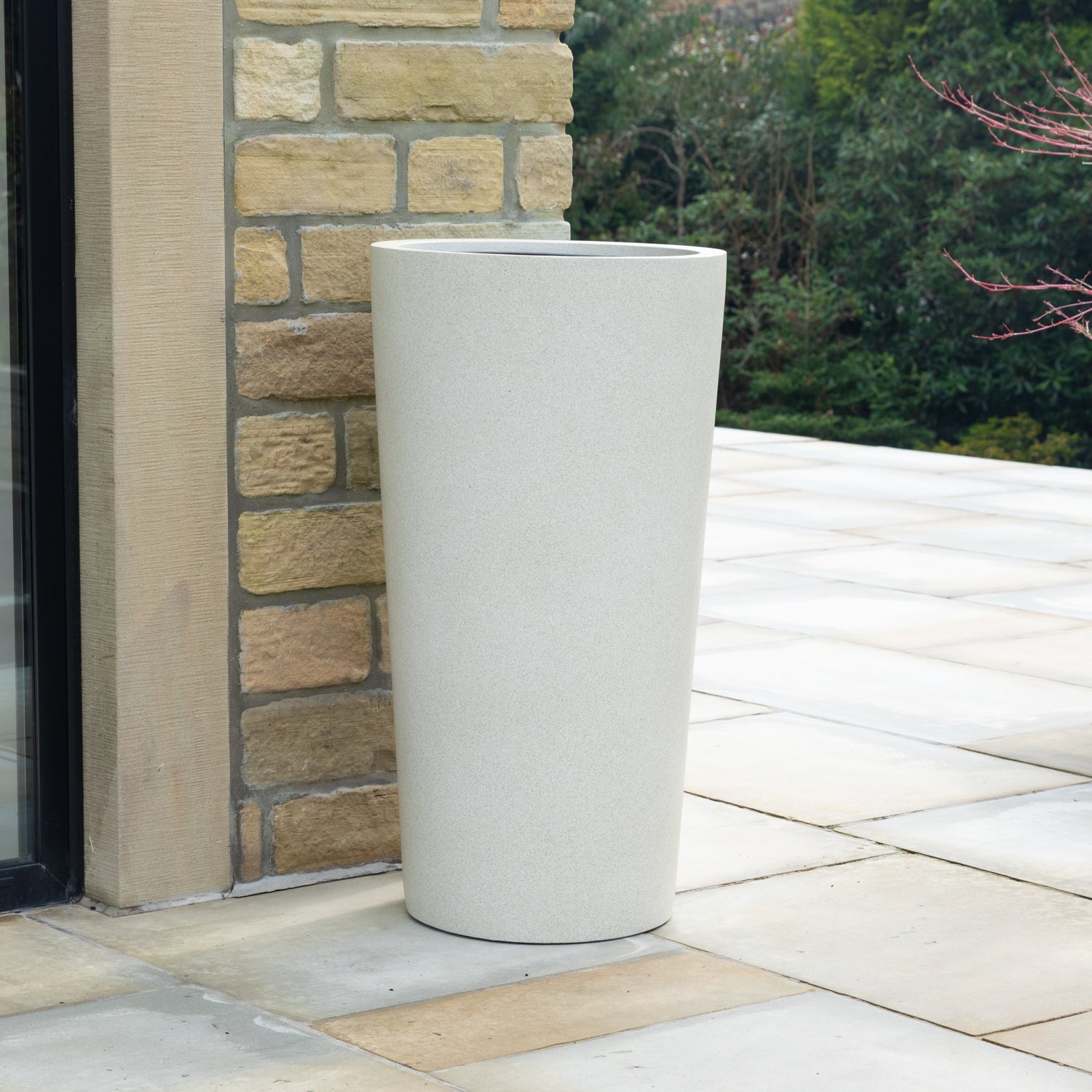 Artificial Buxus Ball Topiary in White Tall Planter
