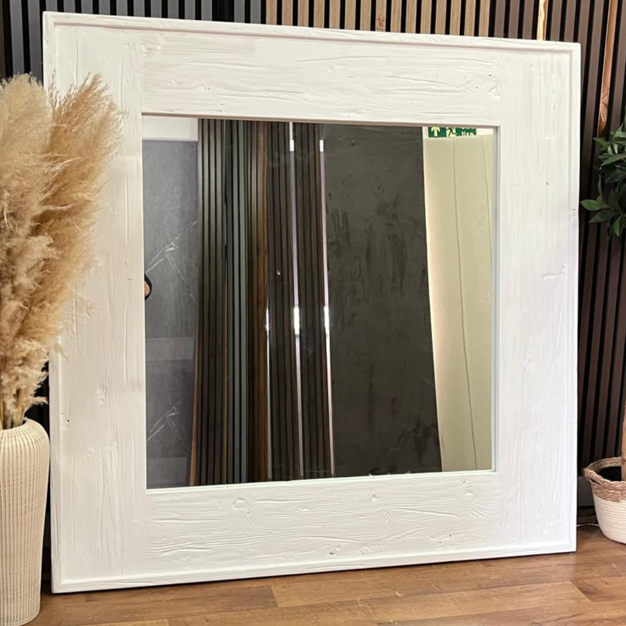 Halo Solid Wood Distressed Mirror