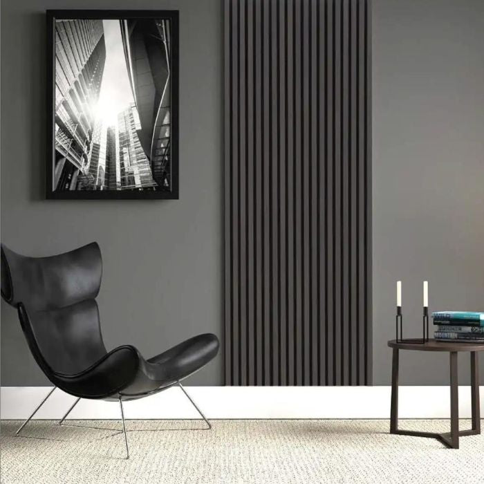 244cm x 60cm MDF Premium Acoustic Wall Panel Matte Black