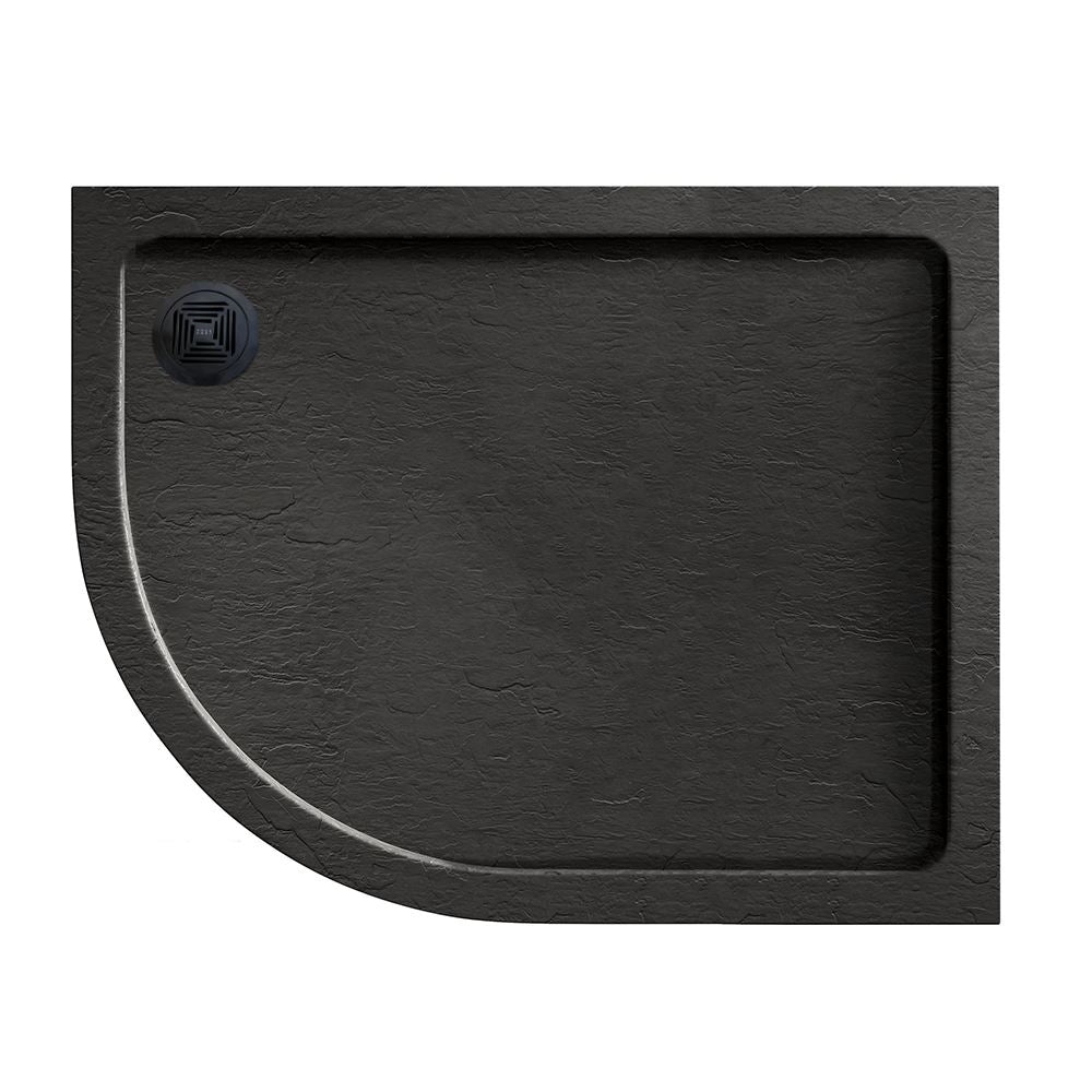 Aquadart Slate Shower Tray 1200x800 QuadLH Black