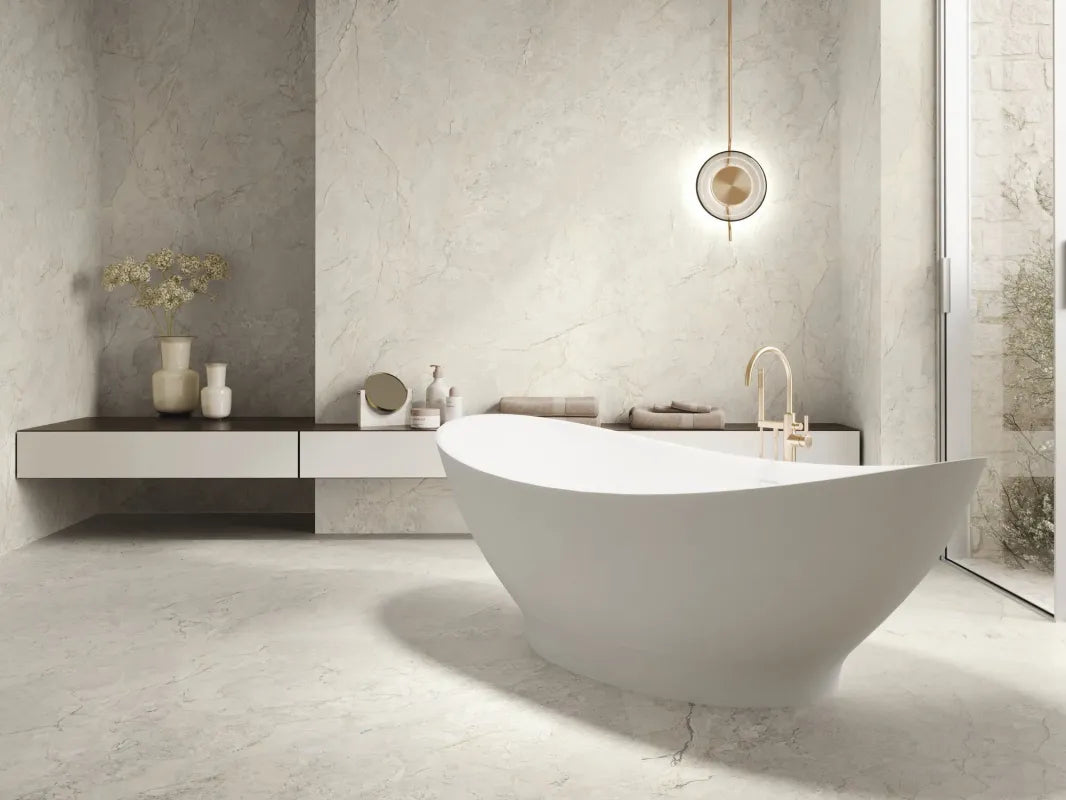 Alloy Cream Matt Rectified Porcelain Tile – 90 x 90cm