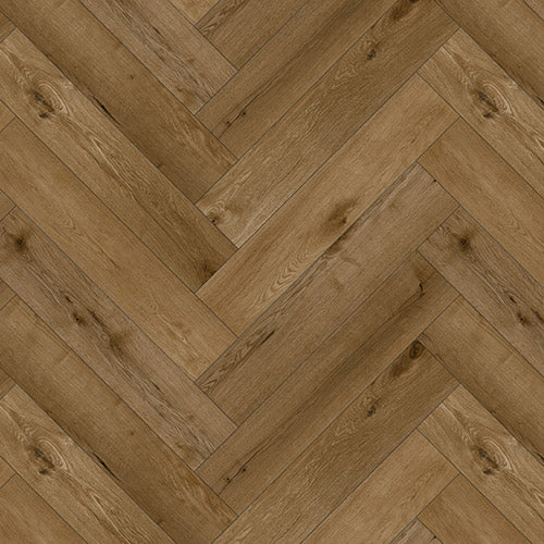 Amber Oak SPC herringbone flooring - Area Floors AC-503-HB