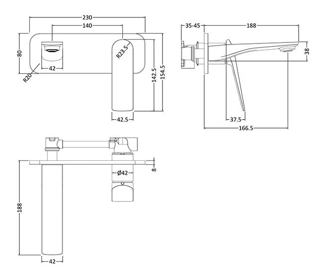 Hudson Reed Drift W/M Single Lever Basin Mixer