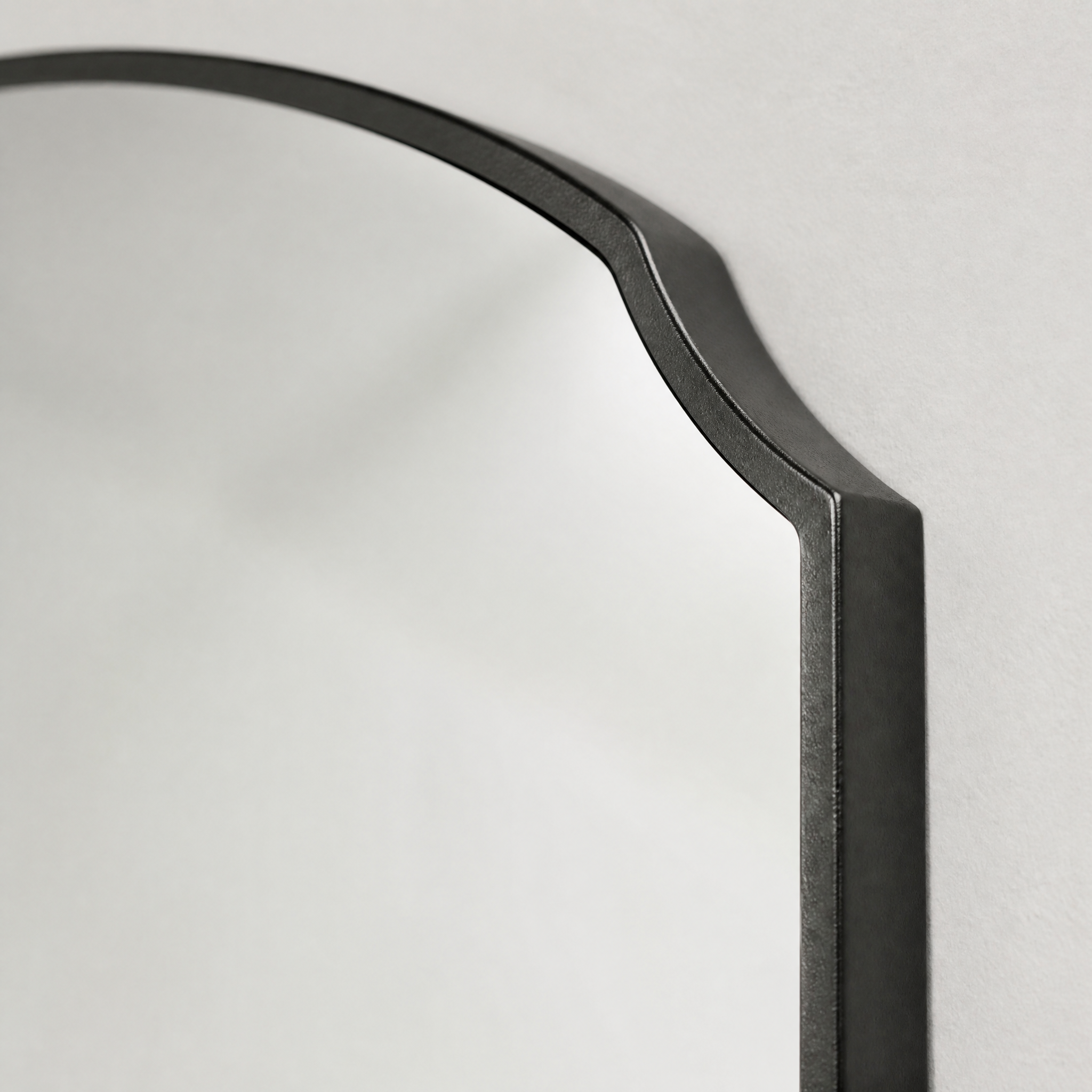 Black Wrought Iron Wave Arch Decorative Wall Mirror | 100cm x 200cm