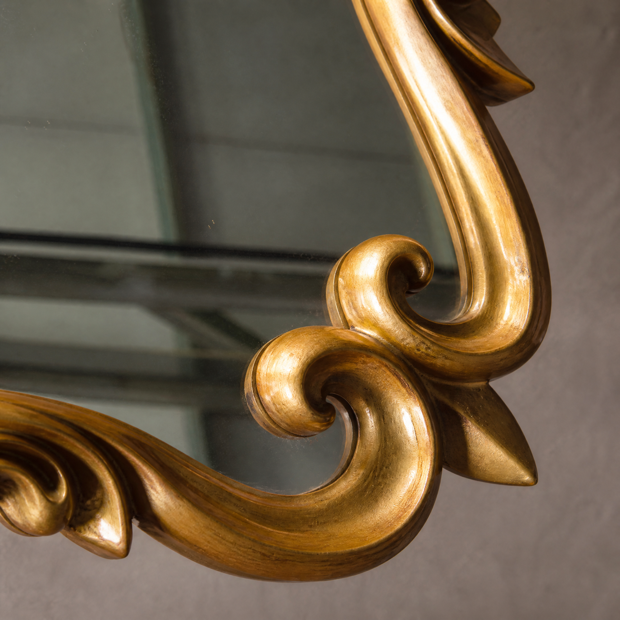 Gold French Style Decorative Full-Length Hand-Carved Solid Wood Mirror | 80cm x 180cm