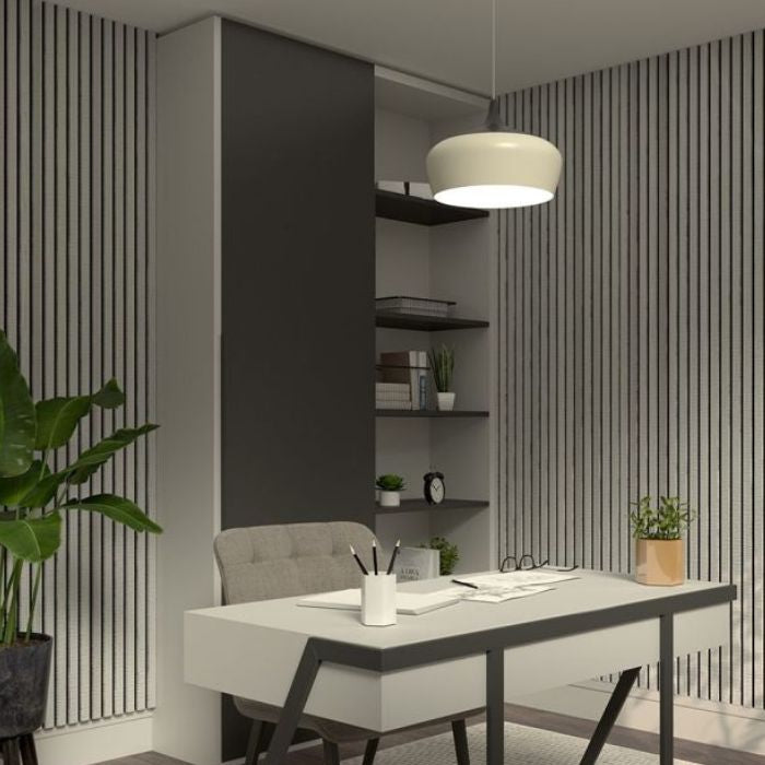 244cm x 60cm MDF Premium Acoustic Wall Panel Matte Grey