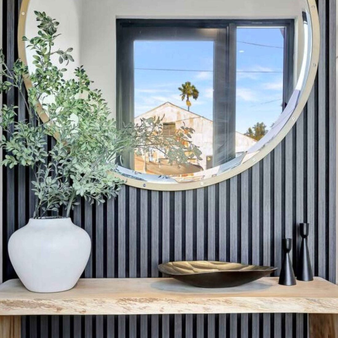 Acoustic Slatted Wall Panel 240 x 60cm - Light Grey x 1 panel