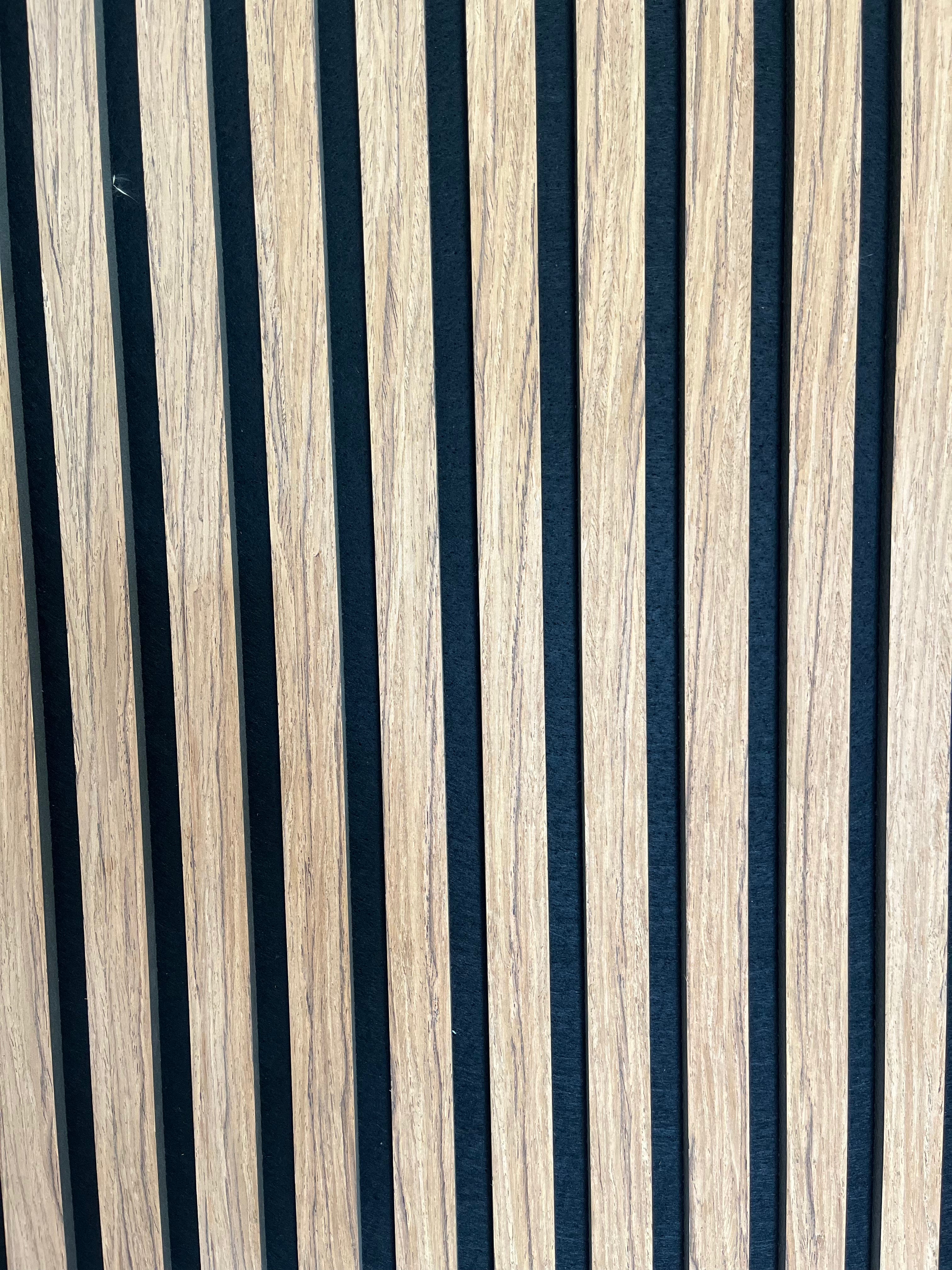 Acoustic Slatted Wall Panel 240 x 60cm - Dark Oak x 1 panel