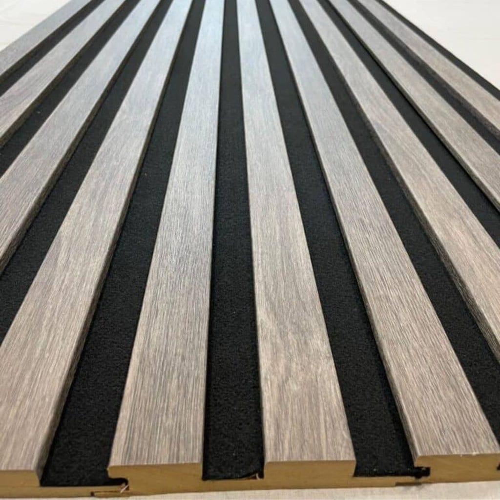 244cm x 60cm  MDF Premium Acoustic Wall Panel Grey