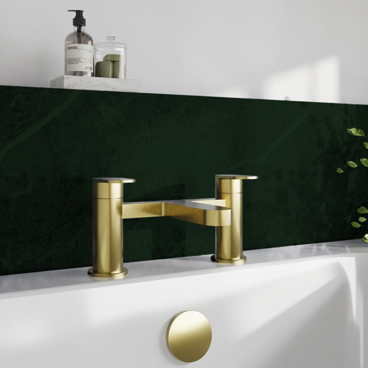 nuie choice Halstatt Brushed Brass Bath Filler - Lifestyle image
