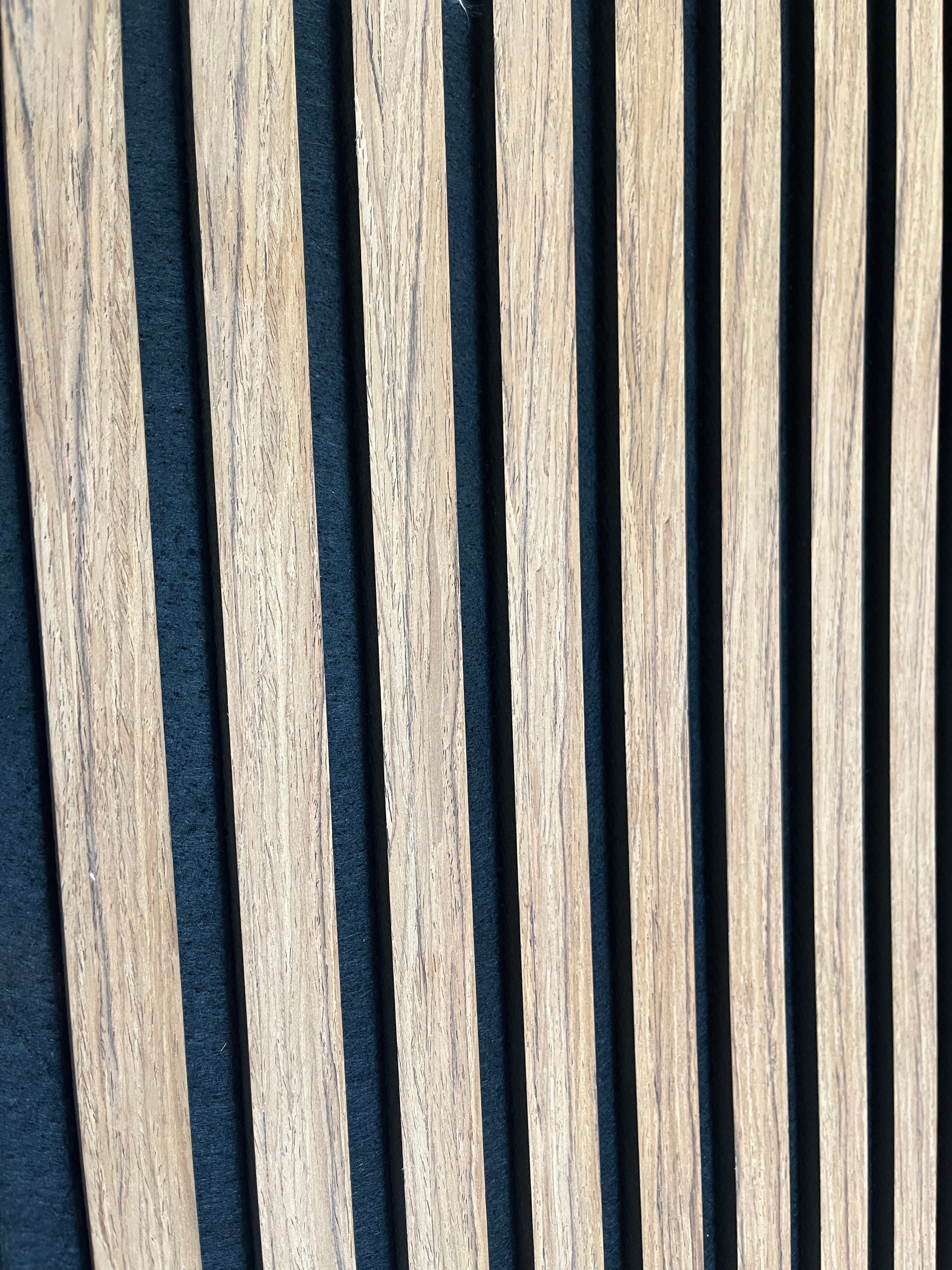 Acoustic Slatted Wall Panel 240 x 60cm - Dark Oak x 1 panel