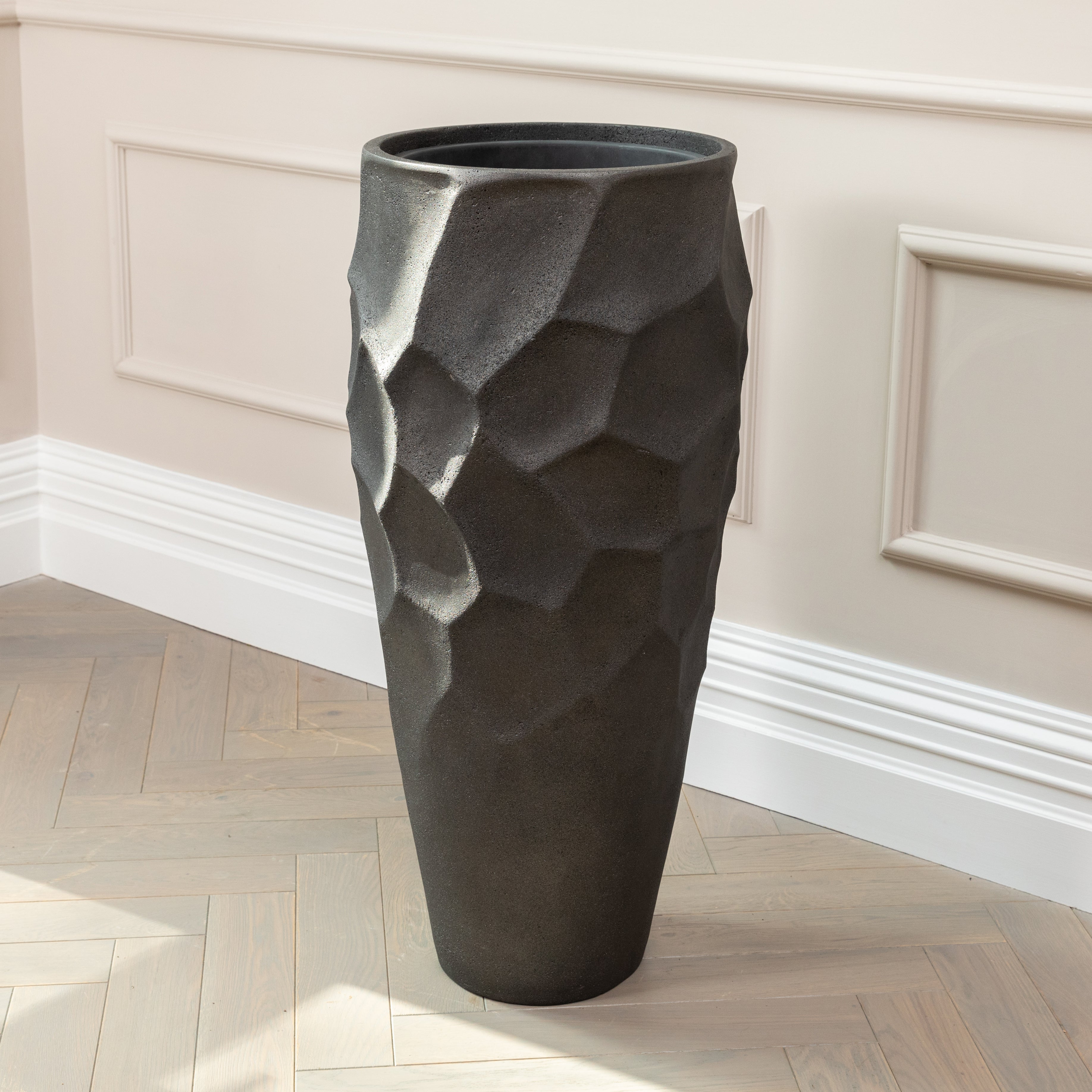 Black Polystone Planter