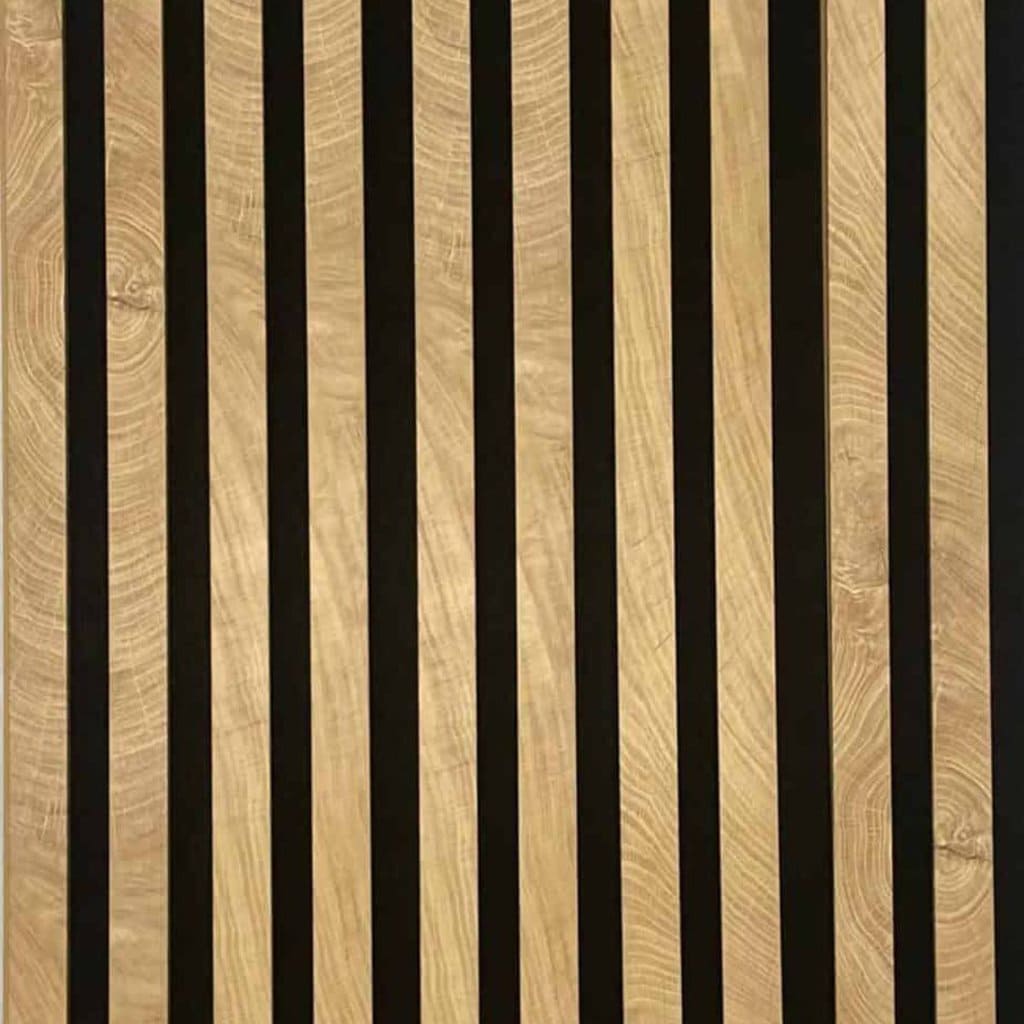 244cm x 60cm MDF Premium Acoustic Wall Panel Light Oak