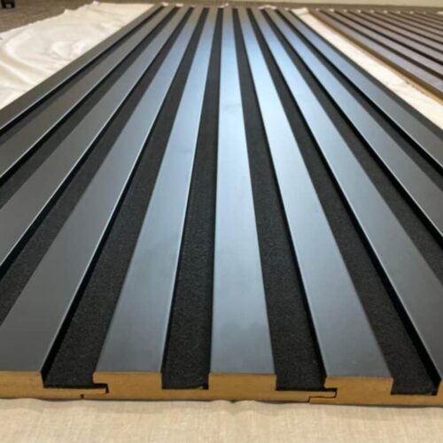 244cm x 60cm MDF Premium Acoustic Wall Panel Matte Black