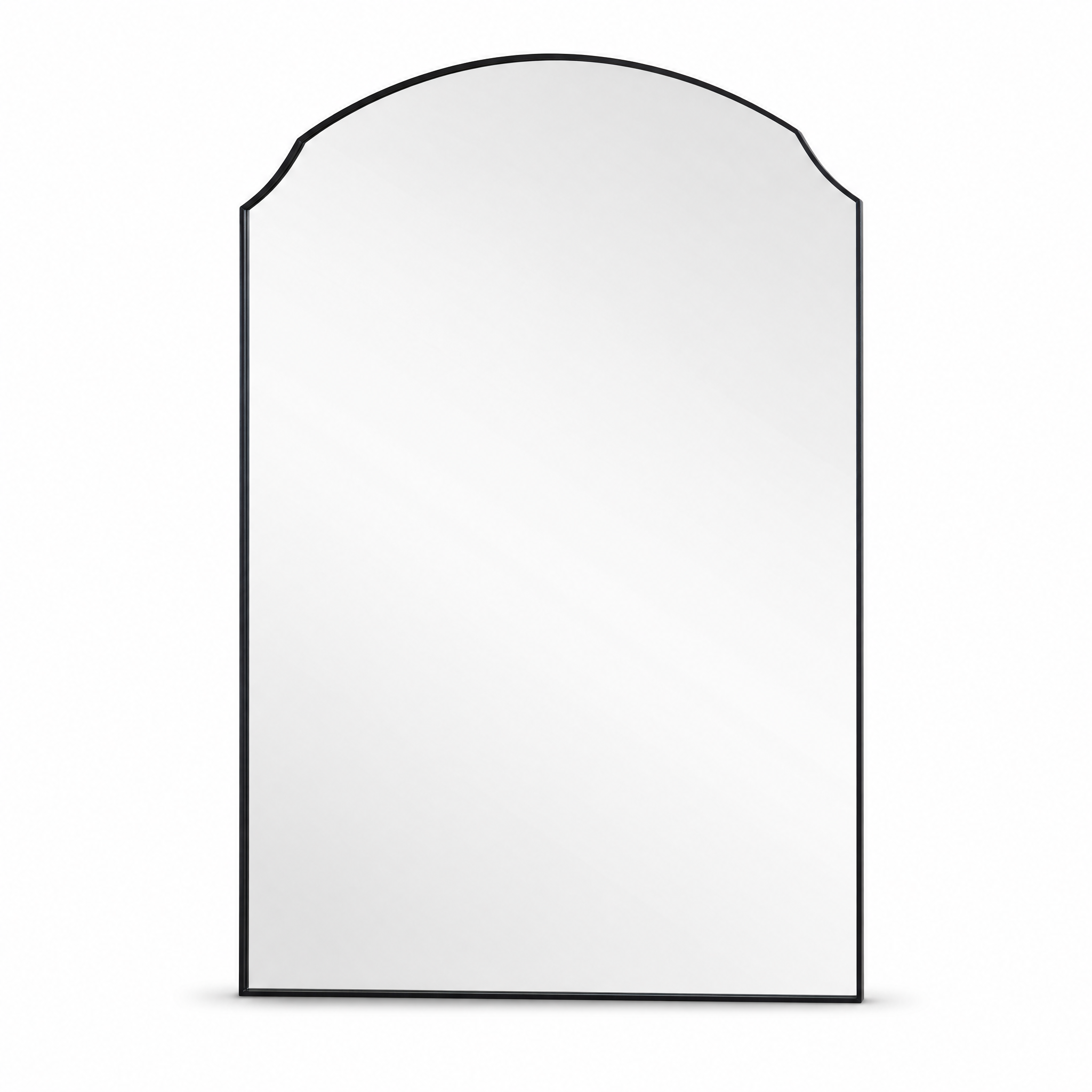 Black Wrought Iron Wave Arch Decorative Wall Mirror | 100cm x 200cm