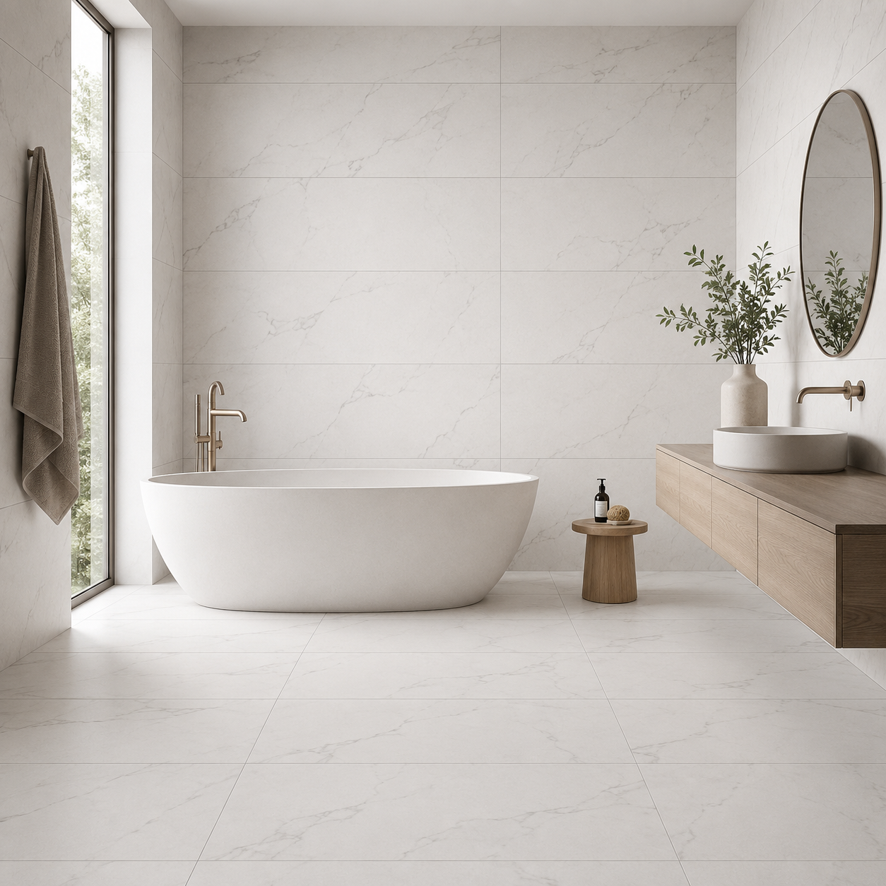 Mira Matt Calacatta Porcelain Tile 60 x 120cm – 1.44m² Pack