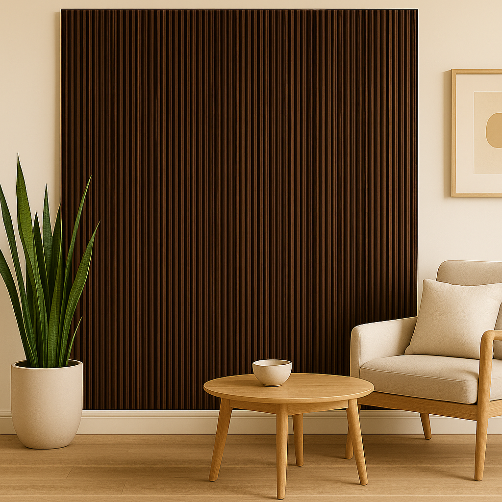 WPC 3D Wave Wall Panels | Indoor | 235cm x 15.9cm | 10 Pack | Walnut