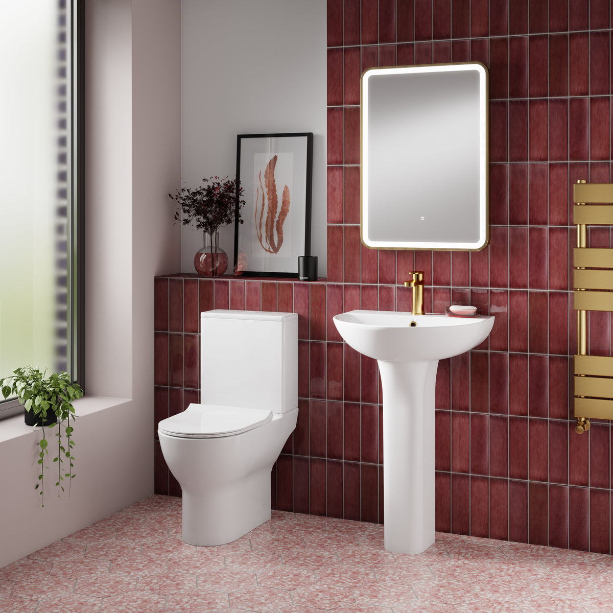 nuie Freya Close Coupled Toilet - Lifestyle image