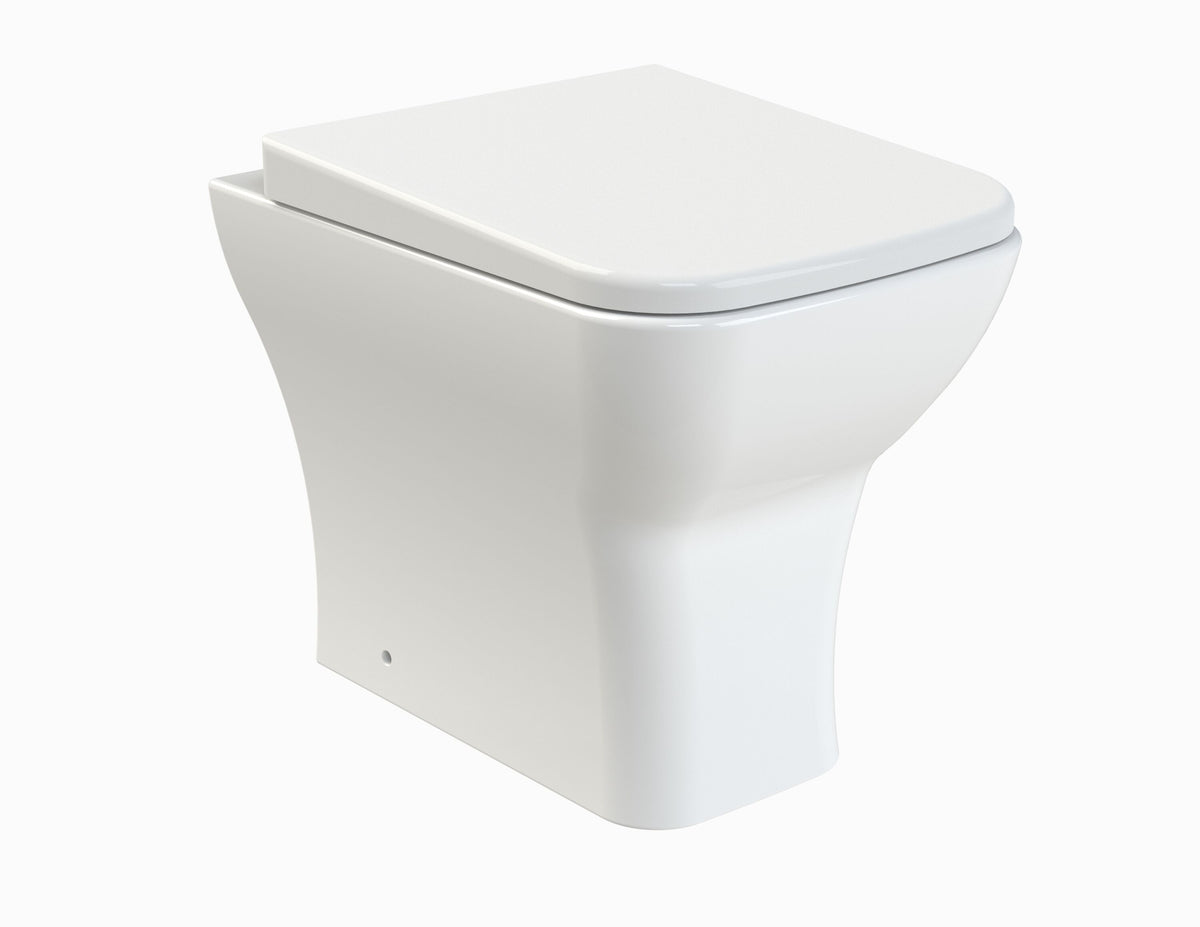 nuie Ava Round Back to Wall Toilet Pan With Seat - Main product image