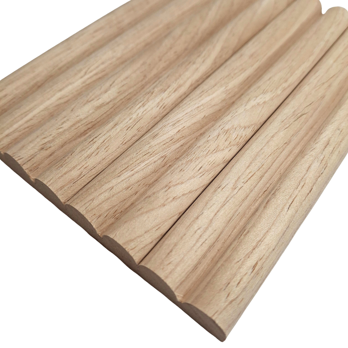 2.4m Flexible Premium Veneer Reeded Wall Panels - Oak