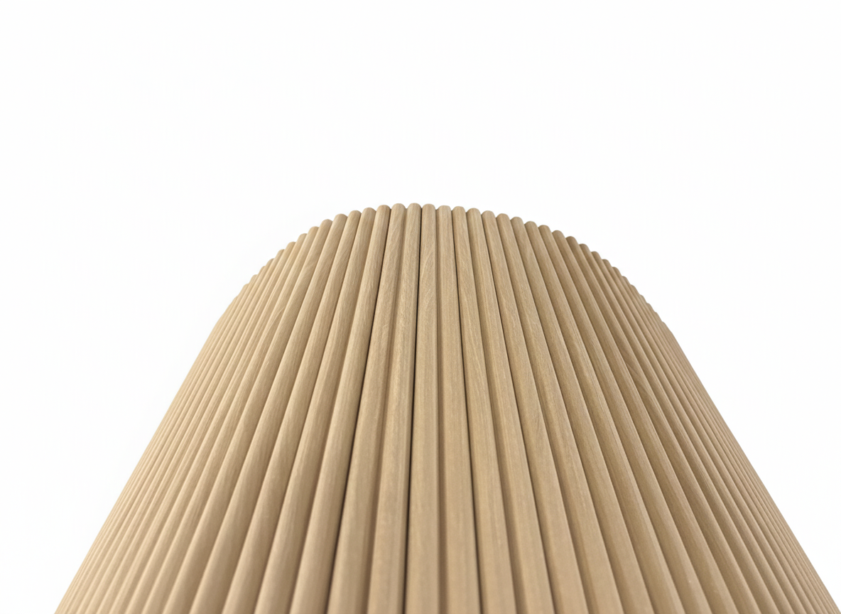 2.4m Flexible Premium Veneer Reeded Wall Panels - Oak