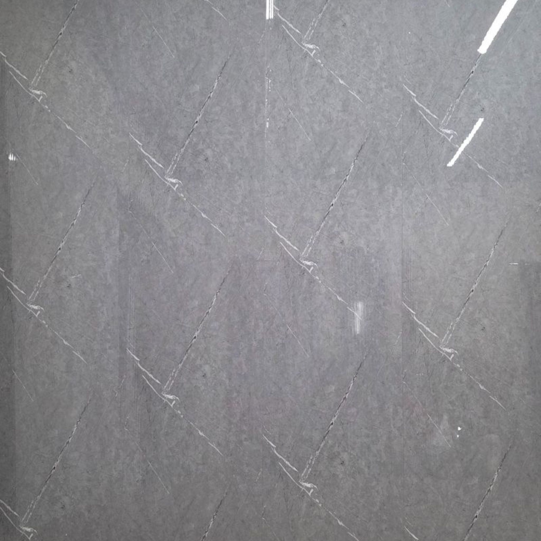 Pack Of 4 Aqua Grey Marble Wall Panels 240cm x 60cm