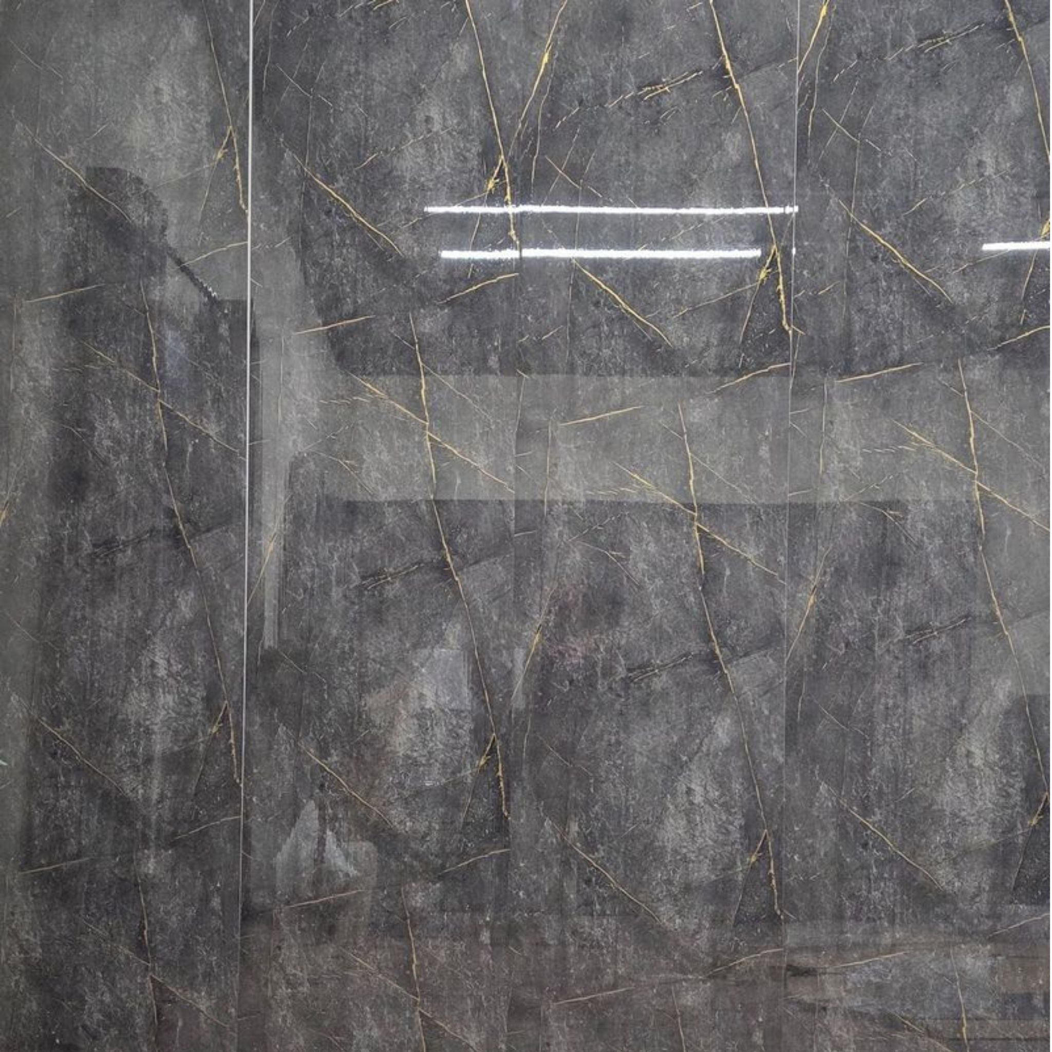 Pack Of 4 Aqua Grey Stone Wall Panels 240cm x 60cm