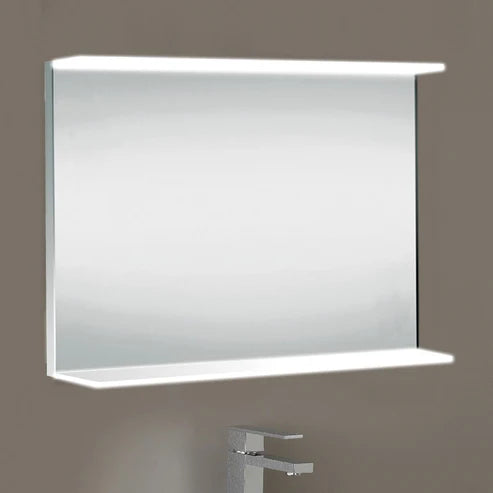 Synergy Bologna 800mm x 600mm Illuminated LED Mirror with Heated Demister & Shelves