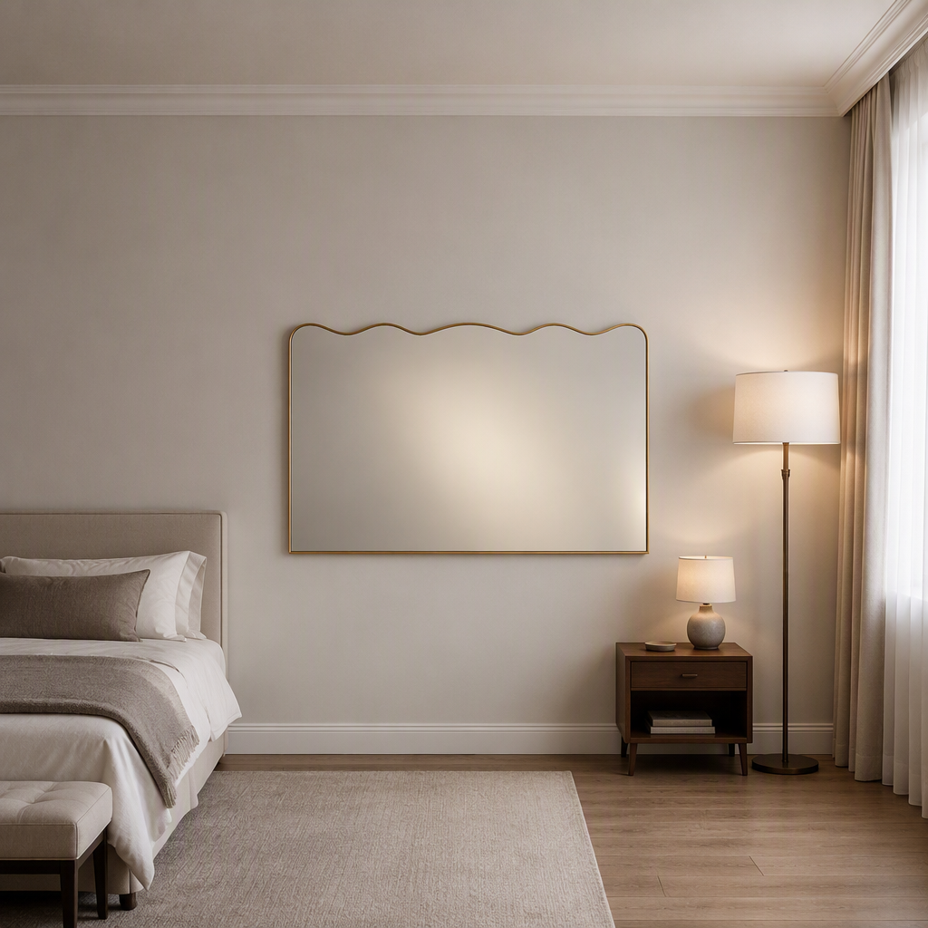 Gold MDF Lace Decorative Statement Mirror | 160cm x 90cm