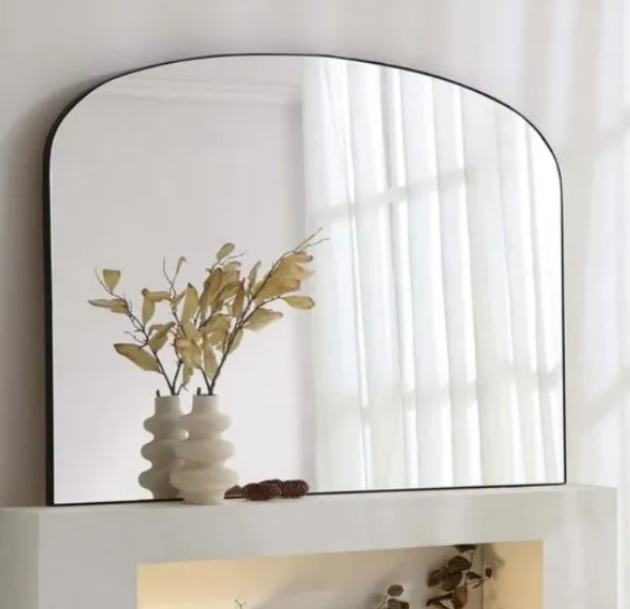 Black Aluminium Alloy Wide Arch Mirror | 120cm x 90cm