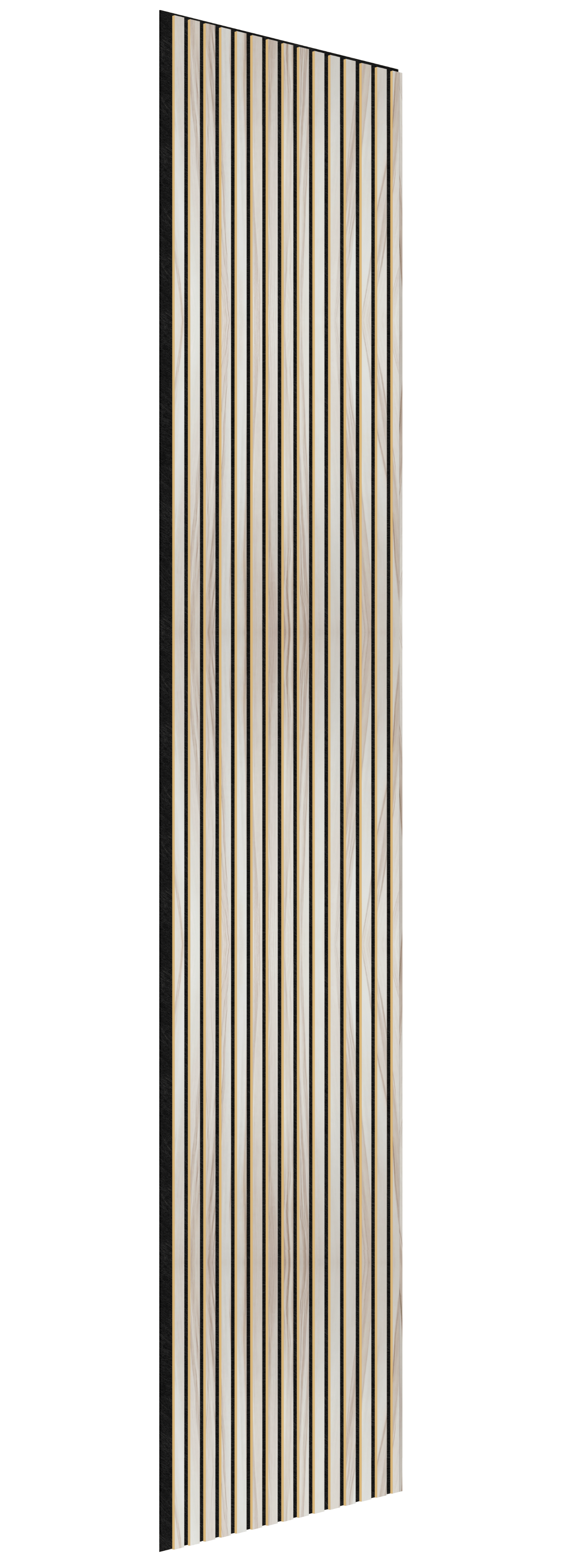 Acoustic Slatted Wall Panel 240 x 60cm - Slimline Profile - Walnut