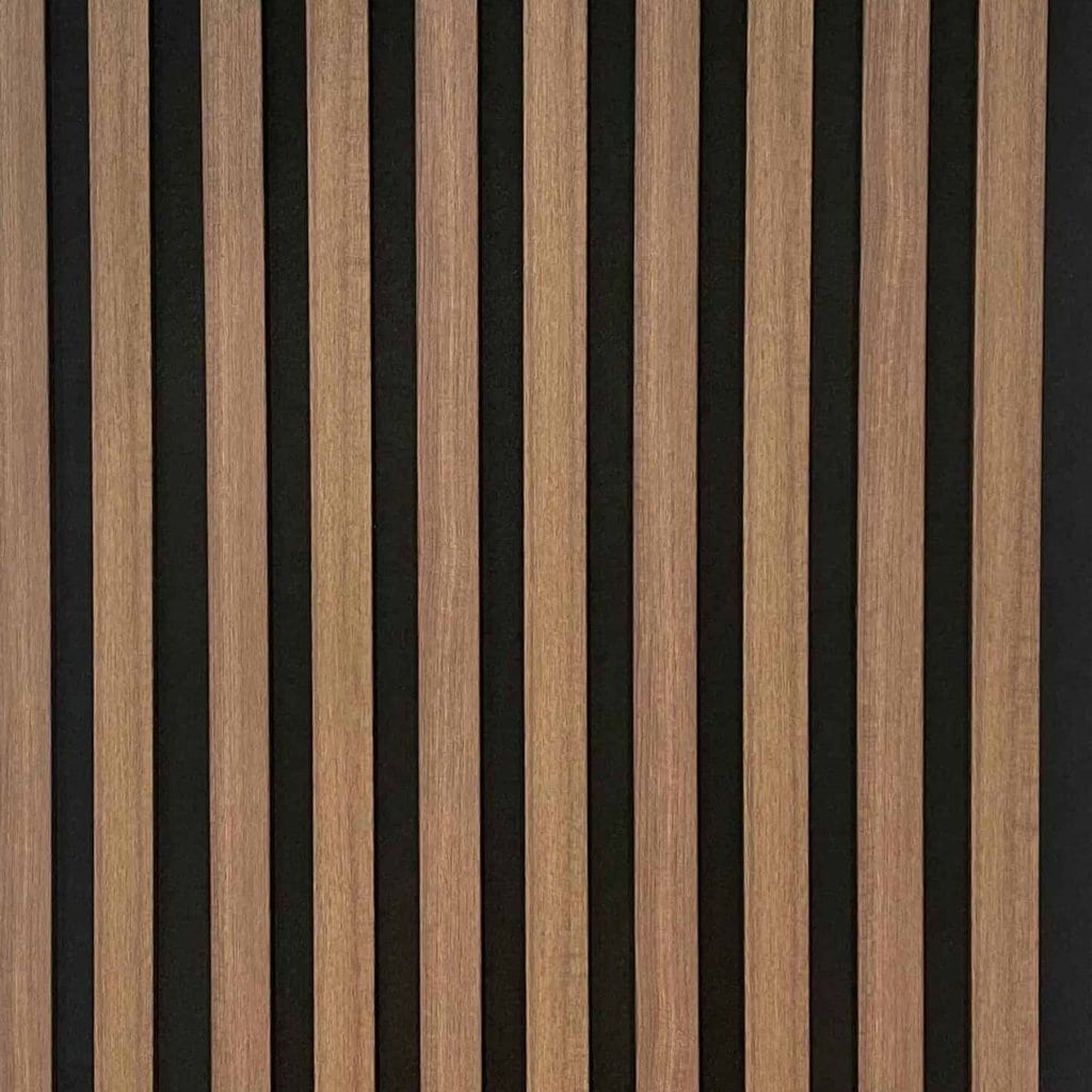 244cm x 60cm MDF Premium Acoustic Wall Panel Walnut