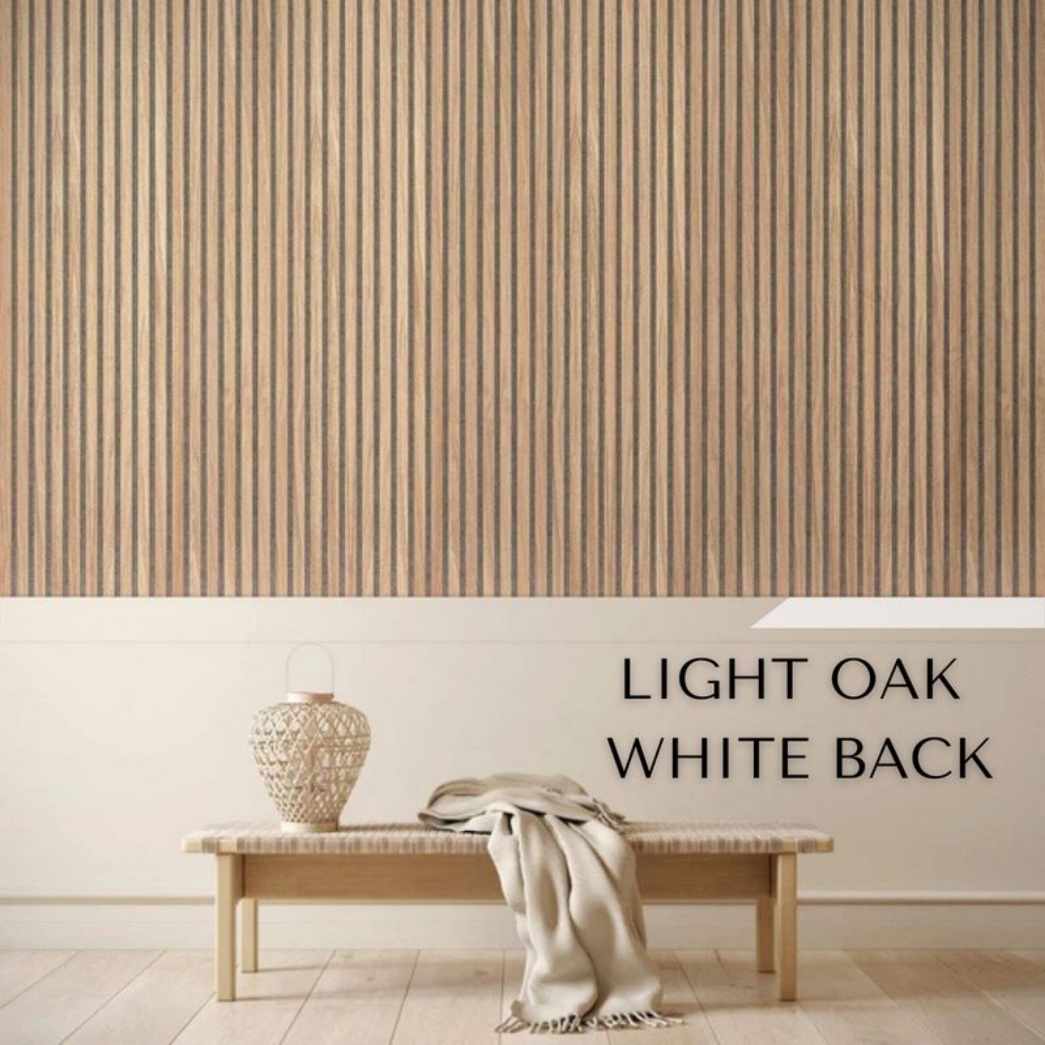 Wall panels 240cm x 60cm Classic Oak and Walnut (grey backing)