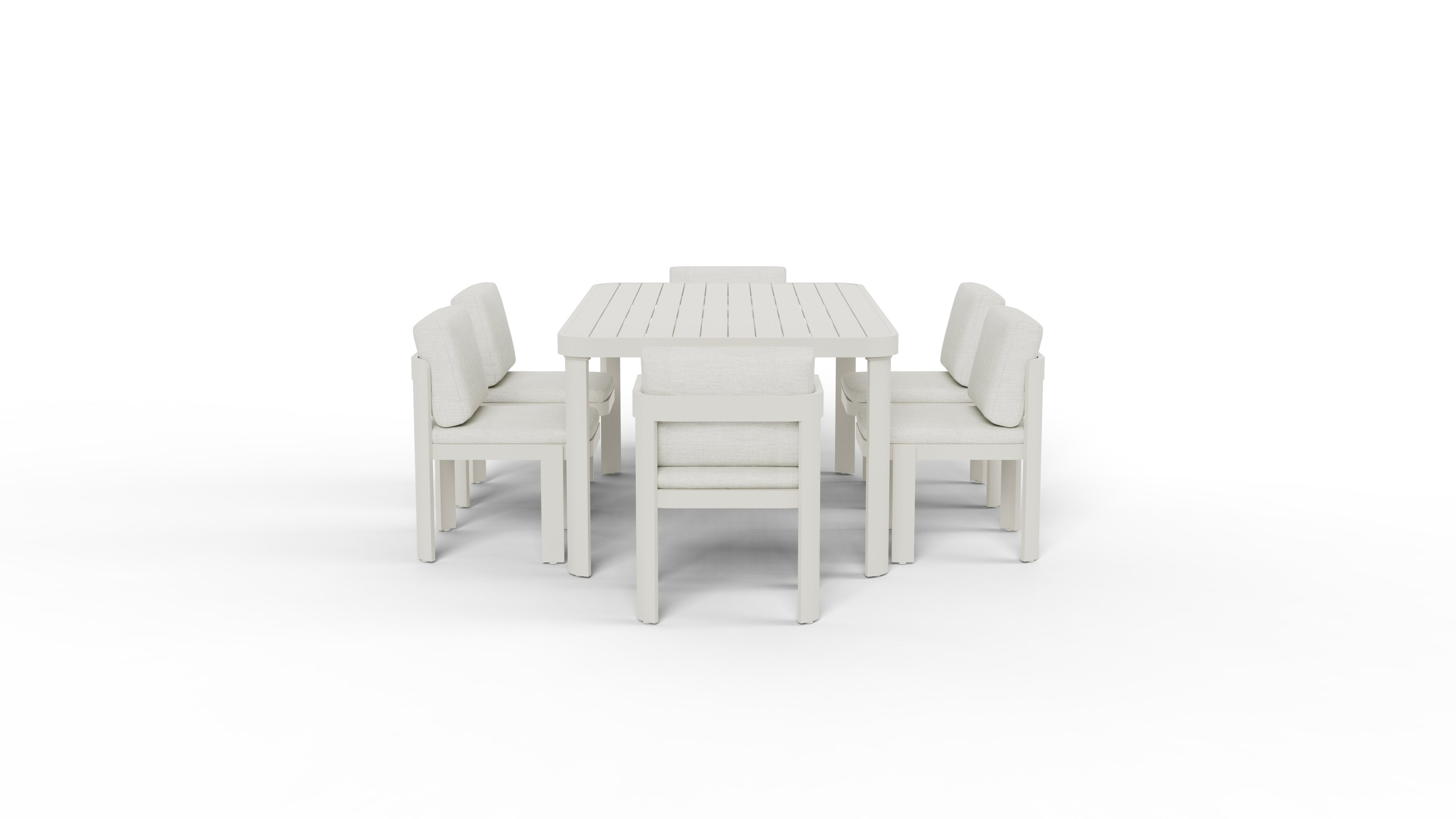 The Hale Premium 6-Seater Aluminium Dining Set – Architectural Taupe