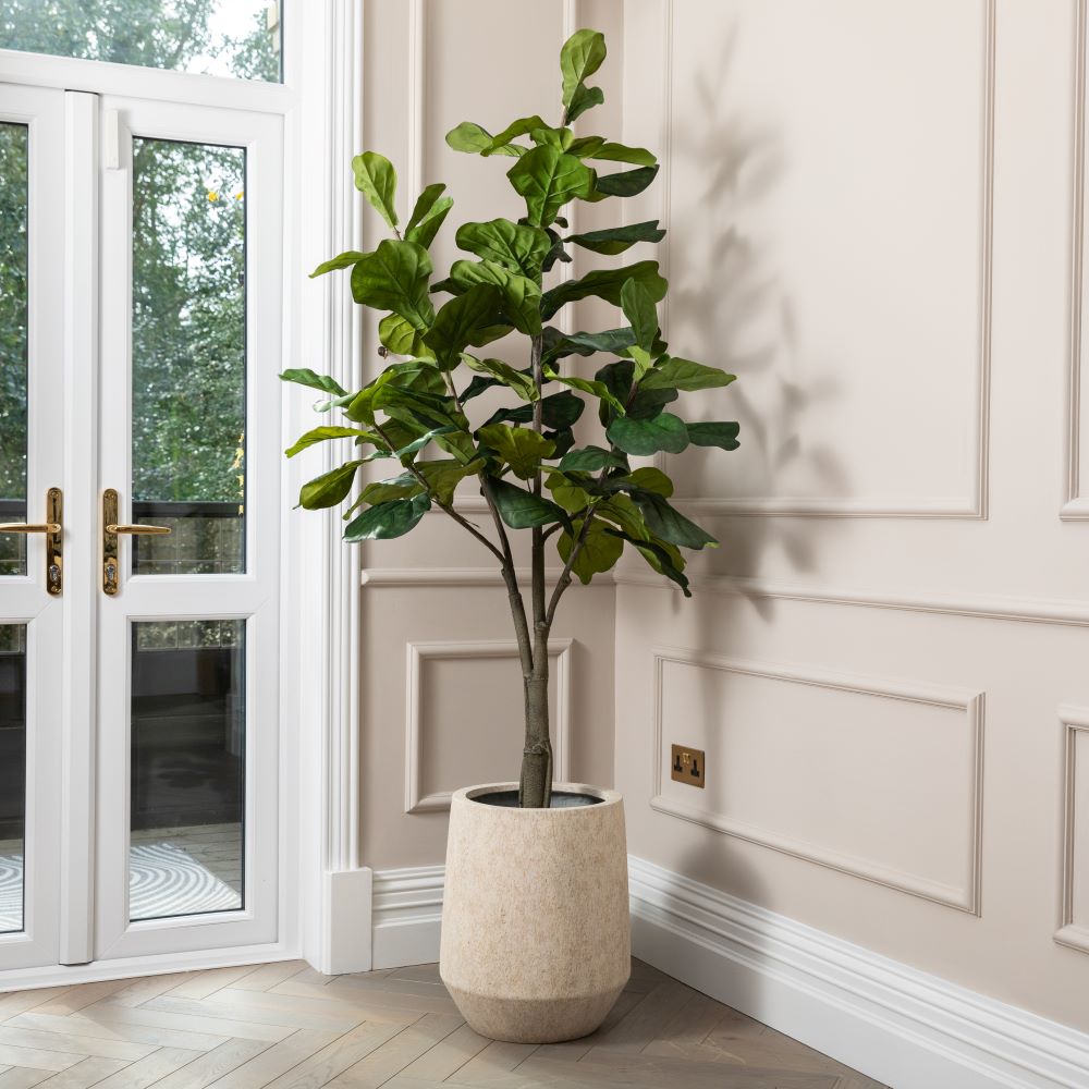 Harrith Beige Stone Planter