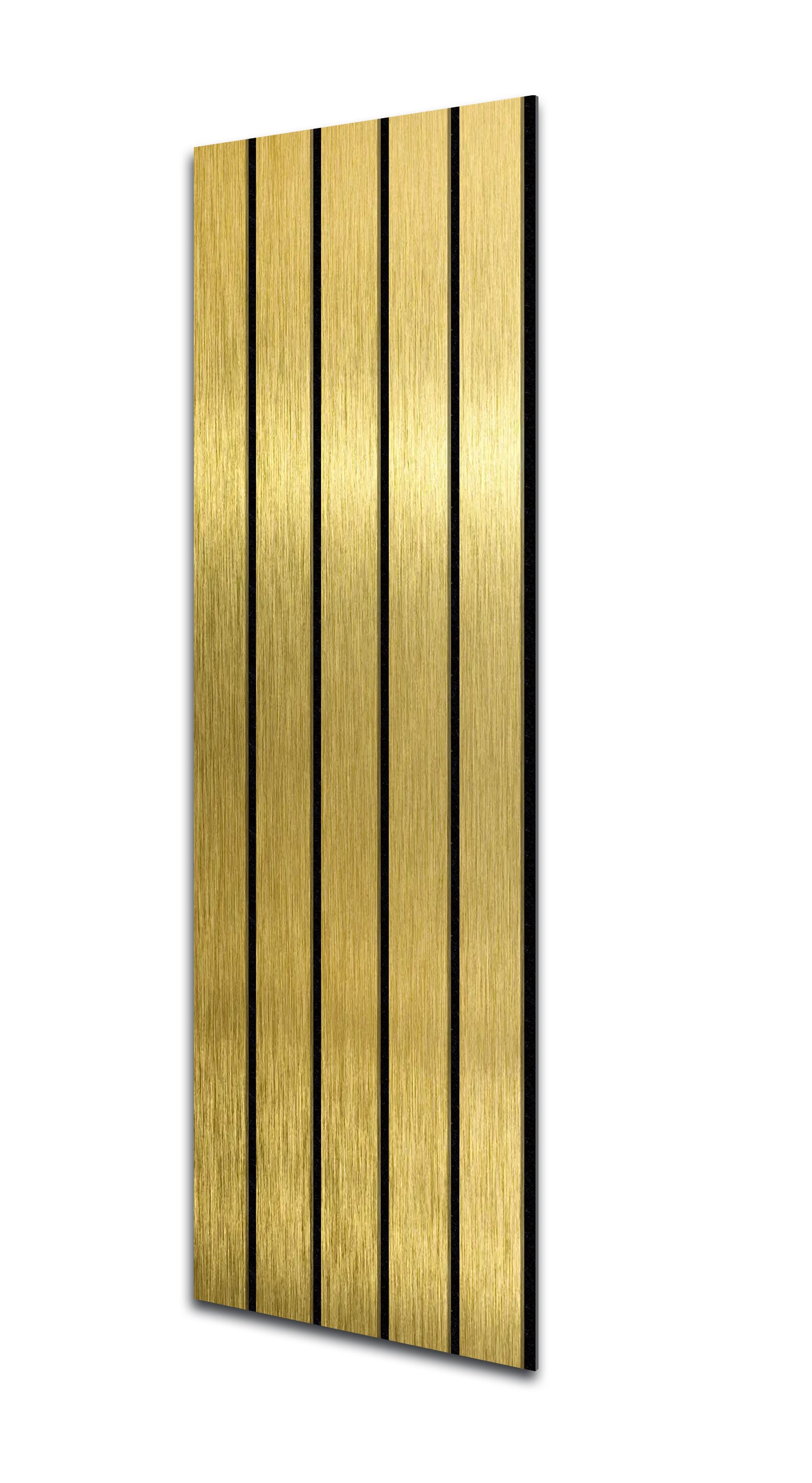 Acoustic Slat Wall Panels | Premium UltraWide Slats | 240cm x 60cm | Gold