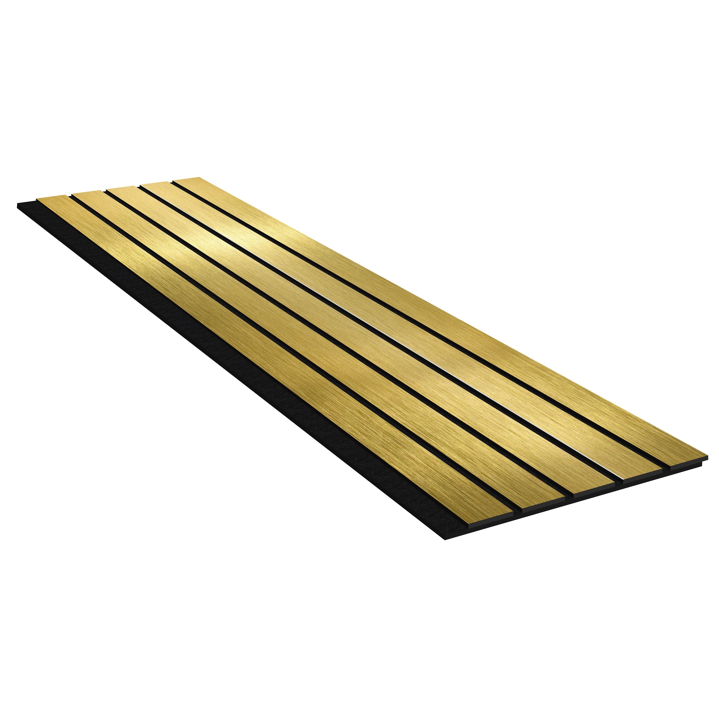 Acoustic Slat Wall Panels | Premium UltraWide Slats | 240cm x 60cm | Gold