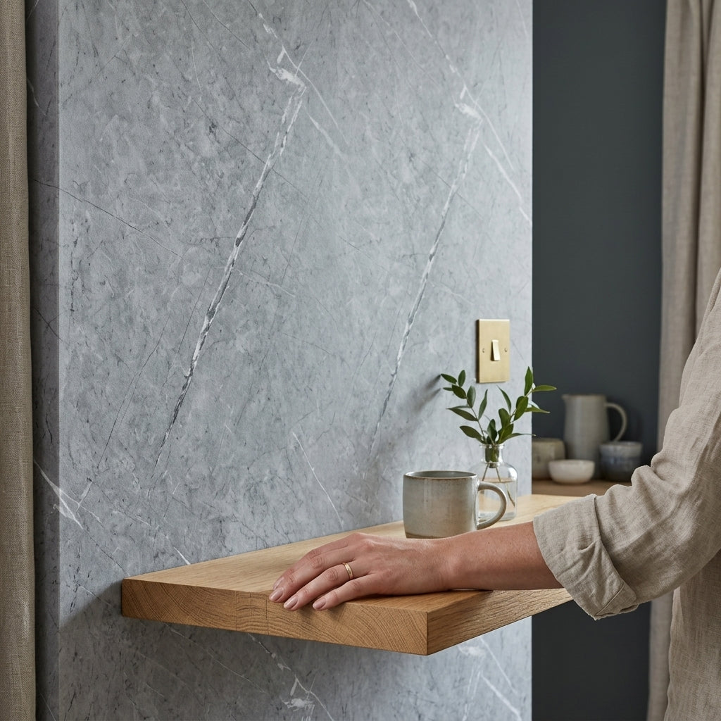 Bathroom & Shower Wall Panels | 240cm X 60cm | Grey Marble | 100% Waterproof