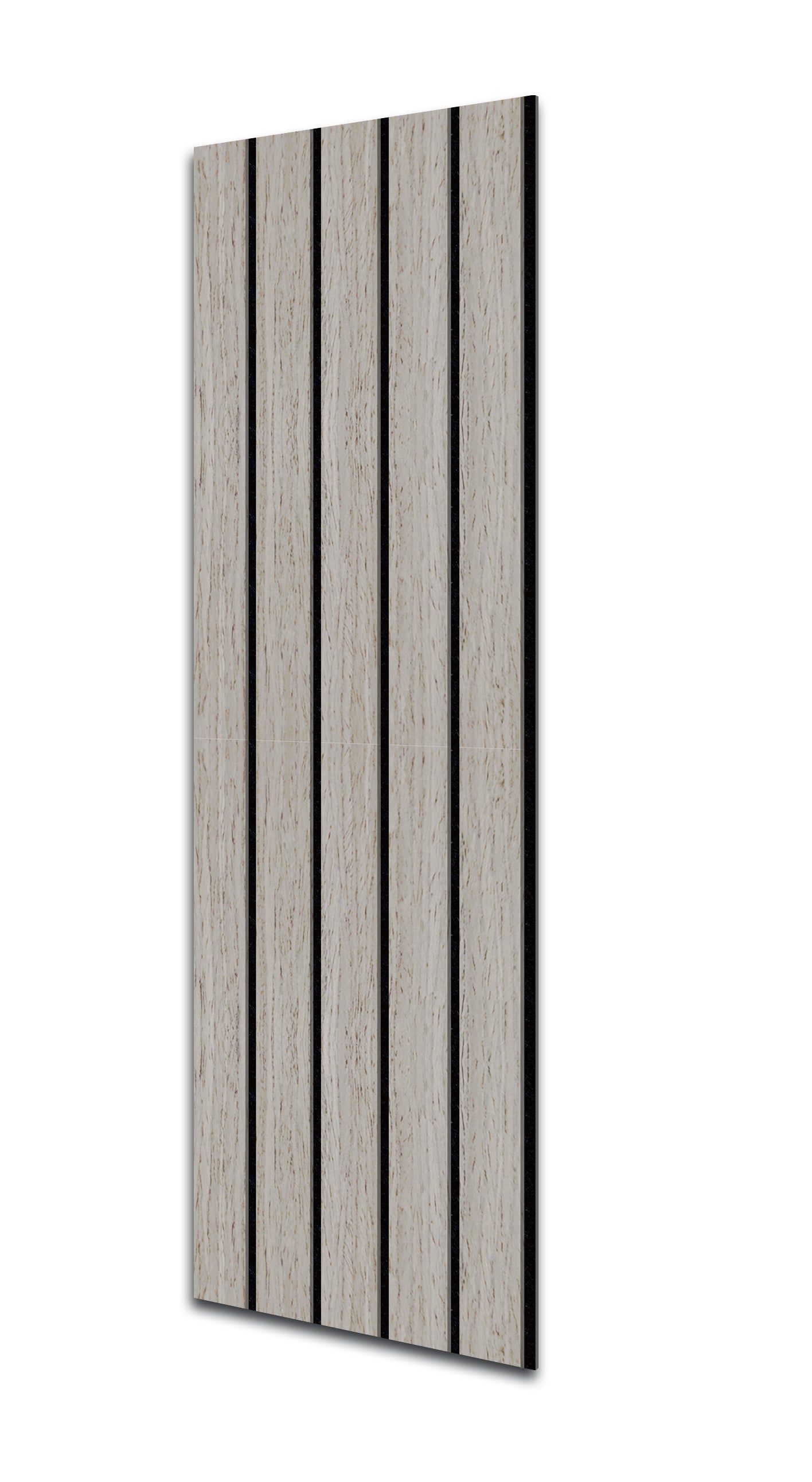 Acoustic Slat Wall Panels | Premium UltraWide Slats | 240cm x 60cm | Light Grey