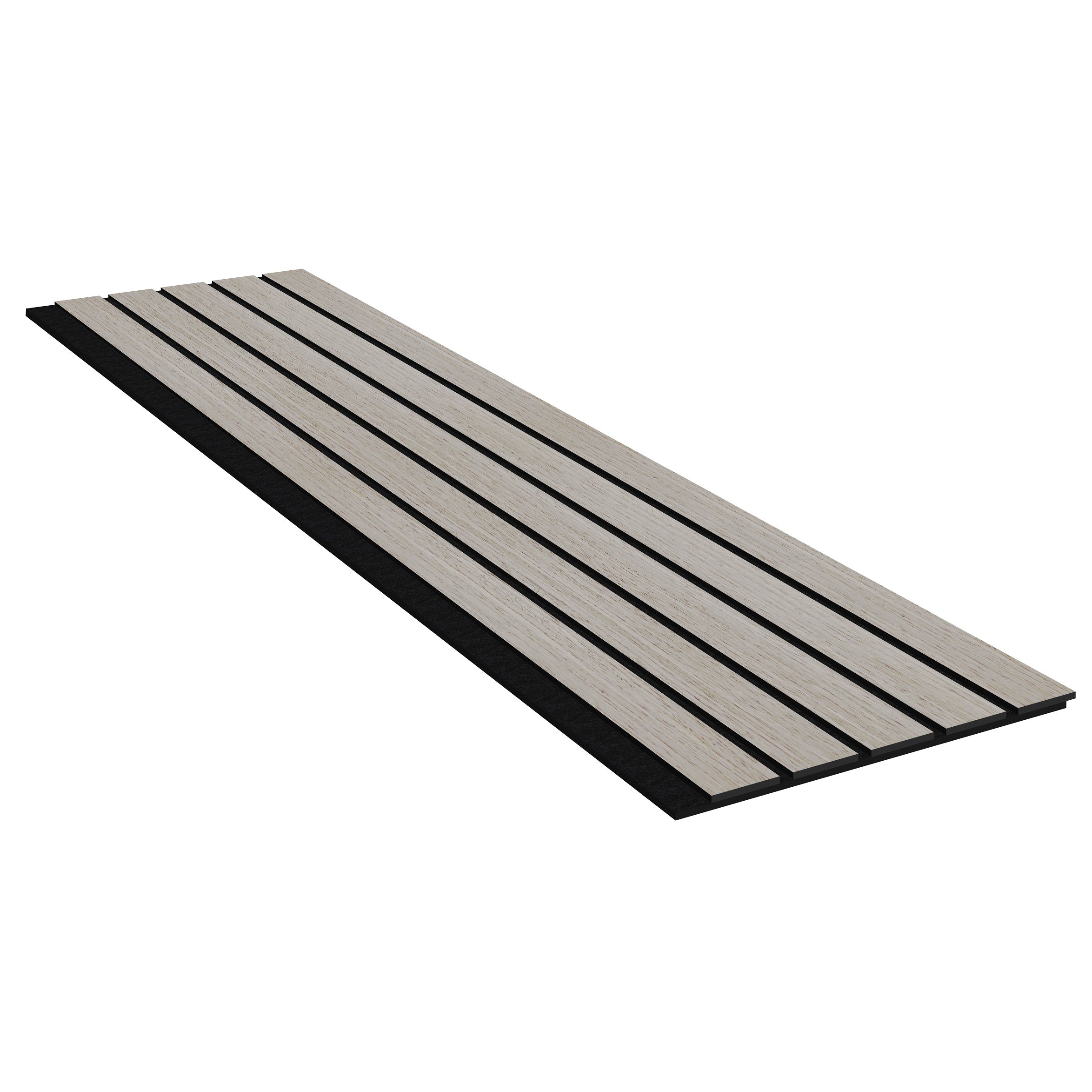 Acoustic Slat Wall Panels | Premium UltraWide Slats | 240cm x 60cm | Light Grey