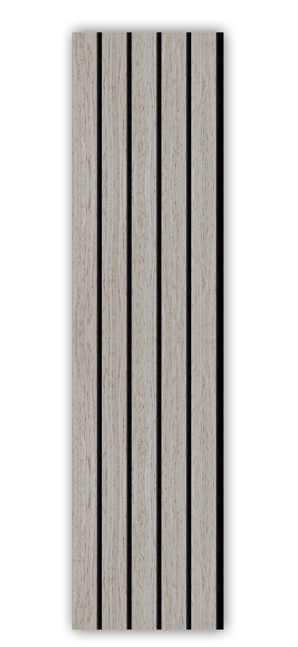 Acoustic Slat Wall Panels | Premium UltraWide Slats | 240cm x 60cm | Light Grey