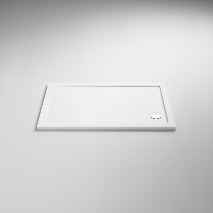 Nuie Pearlstone NTP024 Gloss White shower tray 1200 x 900mm – front product view