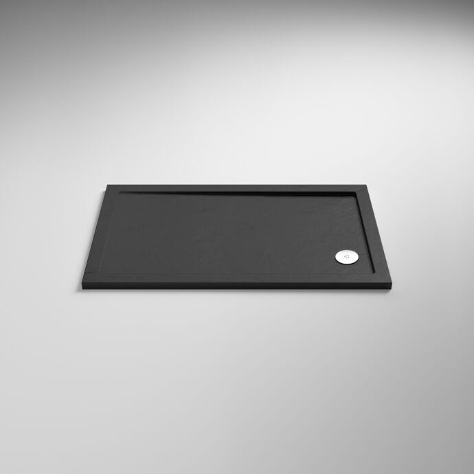 Nuie Pearlstone TR71024 Slate Grey shower tray 1200 x 900mm – front product view