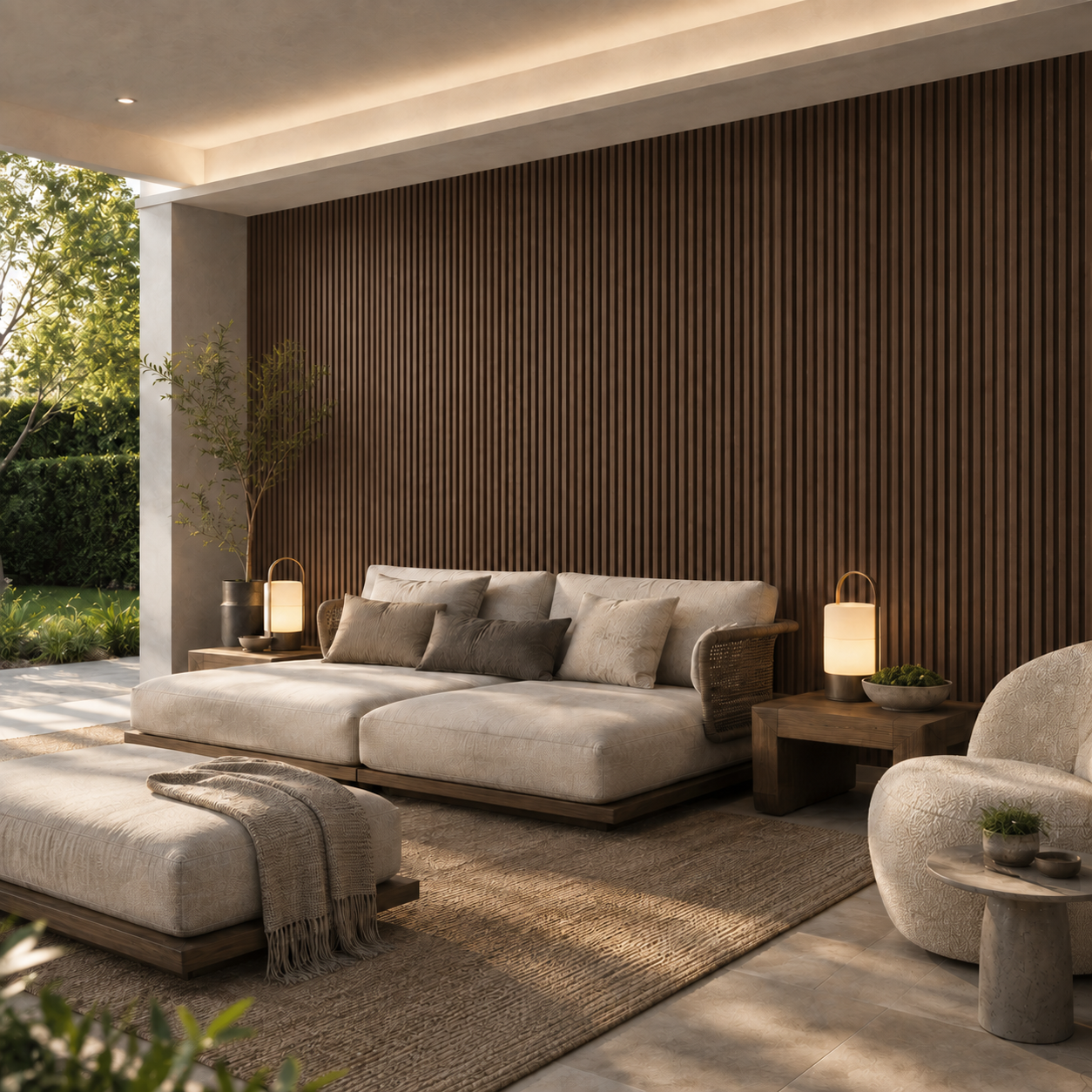 WPC 3D Wave Wall Panels | Outdoor | 235cm x 15.9cm | 10 Pack | Walnut