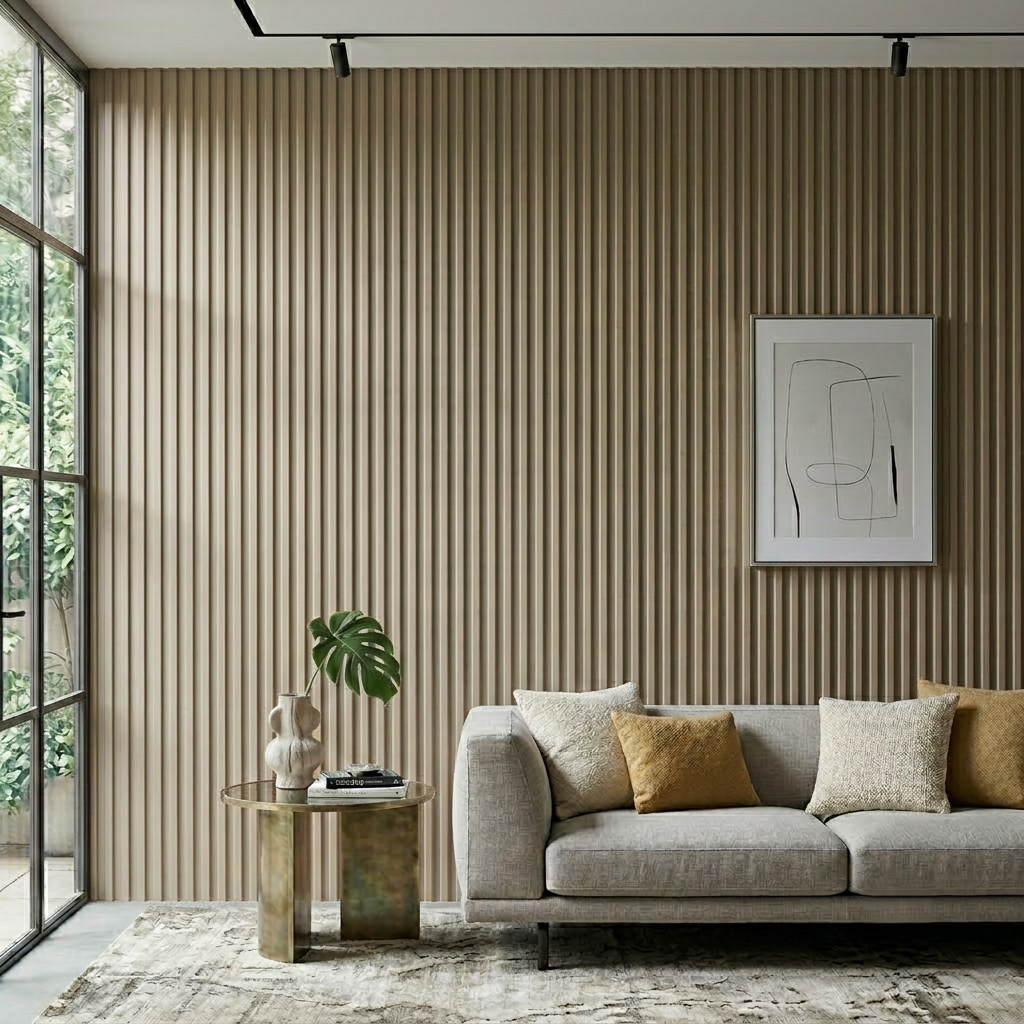 Paintable Slatted MDF Wall Panel (240cm x 60cm)