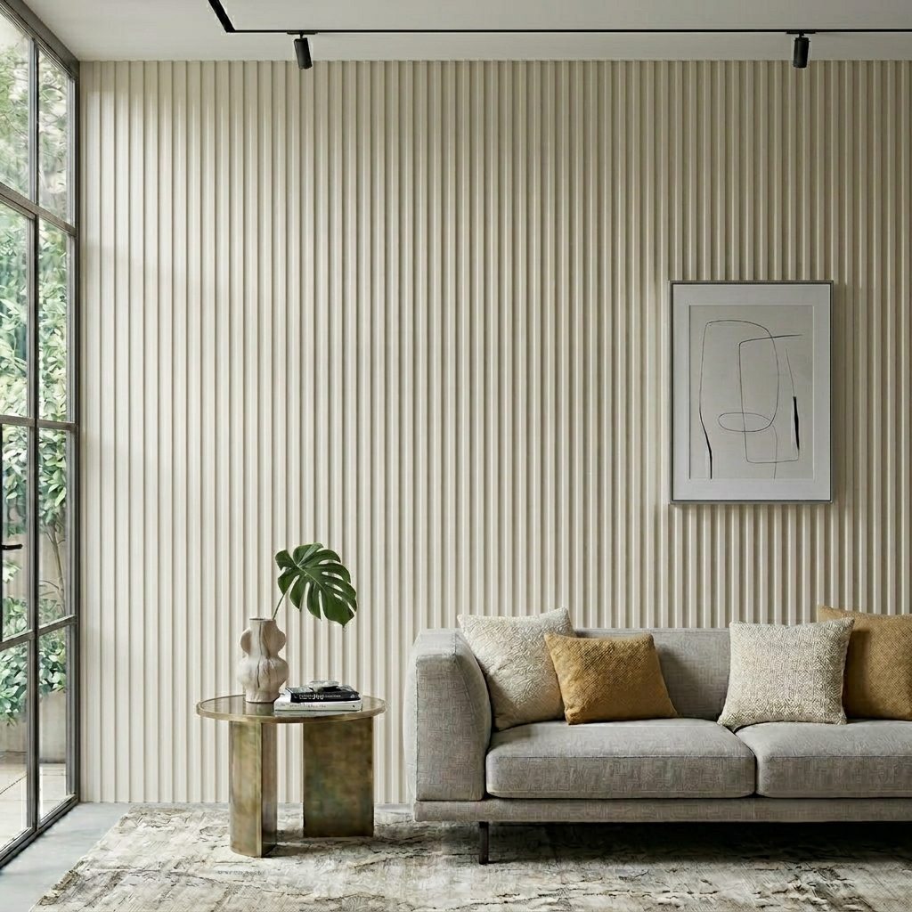 Paintable Slatted MDF Wall Panel (240cm x 60cm)