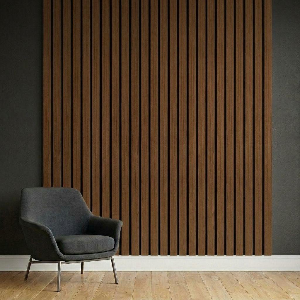 Acoustic Slat Wall Panels | Premium UltraWide Slats | 240cm x 60cm | T